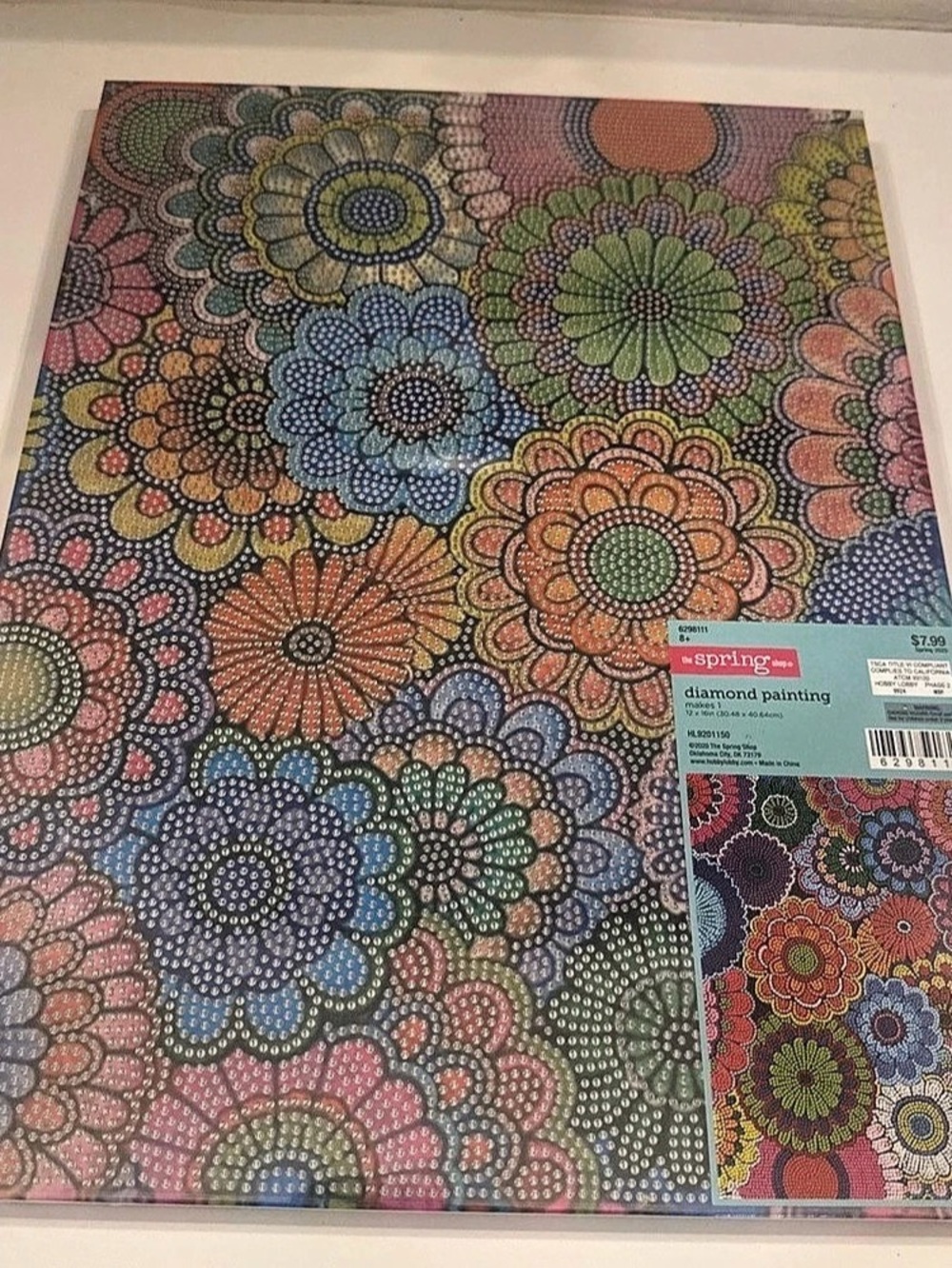 The Spring Shop Diamond Painting Art Lot Floral Flowers Multicolor NWT